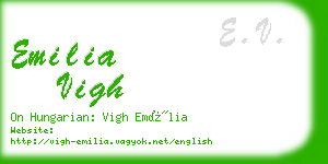 emilia vigh business card